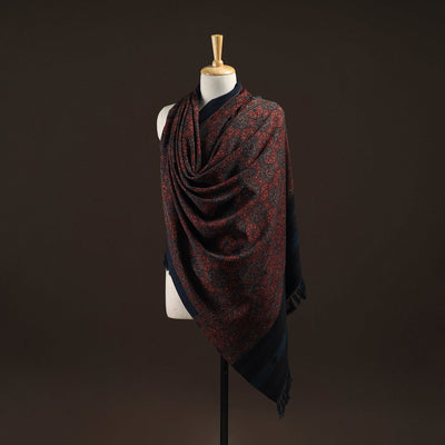 Kutch handwoven hand merino wool shawl 07 - handcrafted