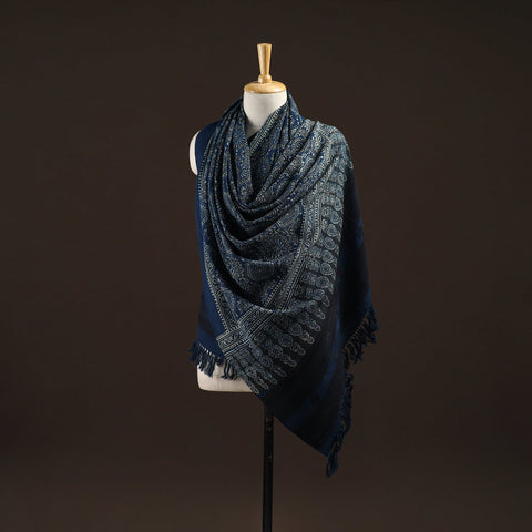 Kutch handwoven hand merino wool shawl 10 - handcrafted
