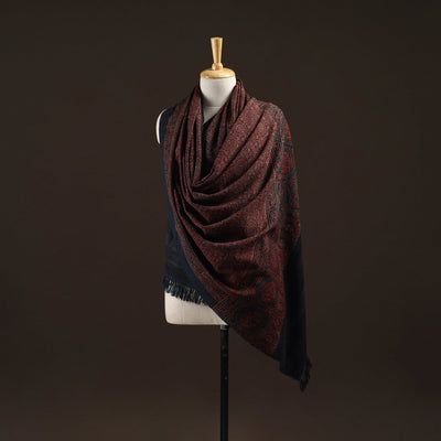 Kutch handwoven hand merino wool shawl 11 - handcrafted