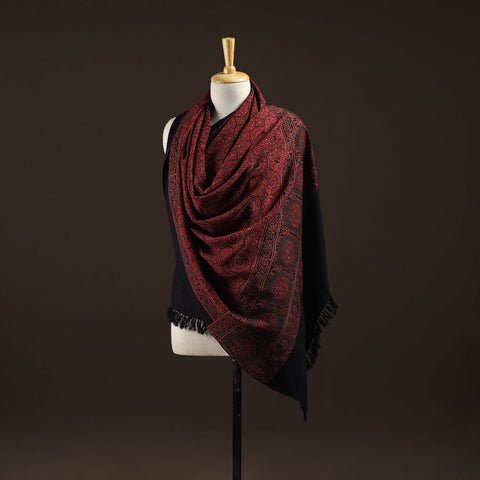 Kutch handwoven hand merino wool shawl 13 - handcrafted