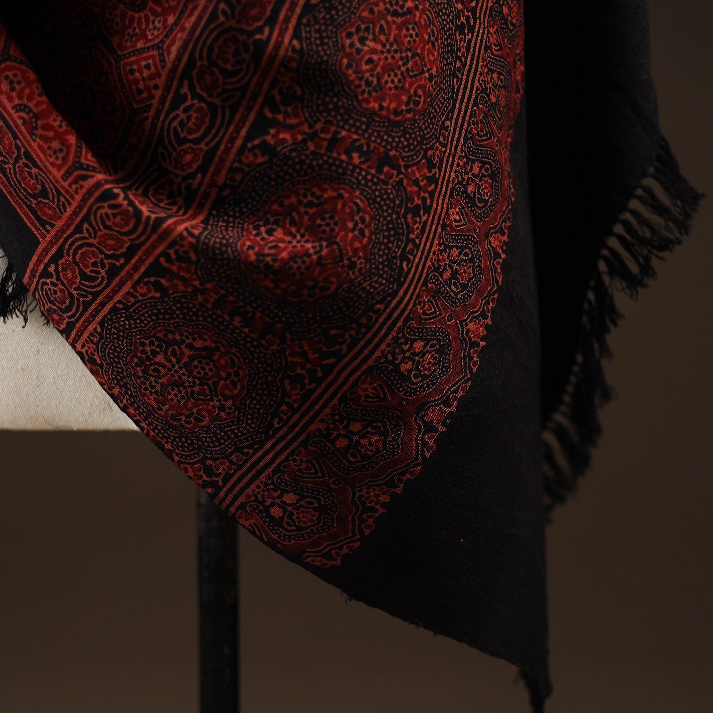 Kutch handwoven hand merino wool shawl 13 - handcrafted