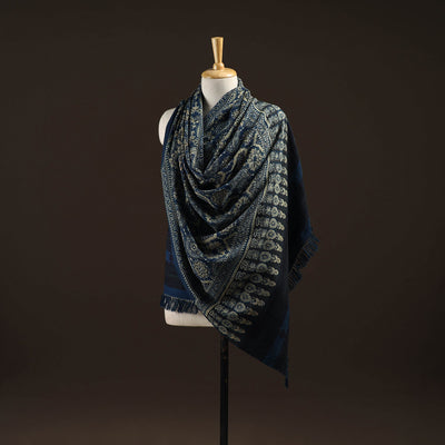 Kutch handwoven hand merino wool shawl 14 - handcrafted