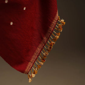 Kutch handwoven merino wool bandhani tie-dye shawl 02