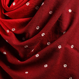 Kutch handwoven merino wool bandhani tie-dye shawl 138