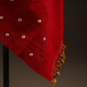 Kutch handwoven merino wool bandhani tie-dye shawl 86