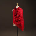 Kutch handwoven merino wool bandhani tie-dye shawl 86