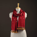 Kutch handwoven merino wool bandhani tie-dye stole 166