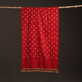 Kutch handwoven merino wool bandhani tie-dye stole 171