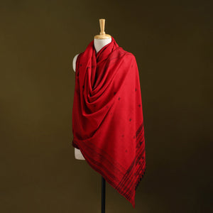 Kutch handwoven merino wool dhabla shawl 63 - handcrafted