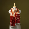 Kutch handwoven merino wool shibori & bandhani stole 46
