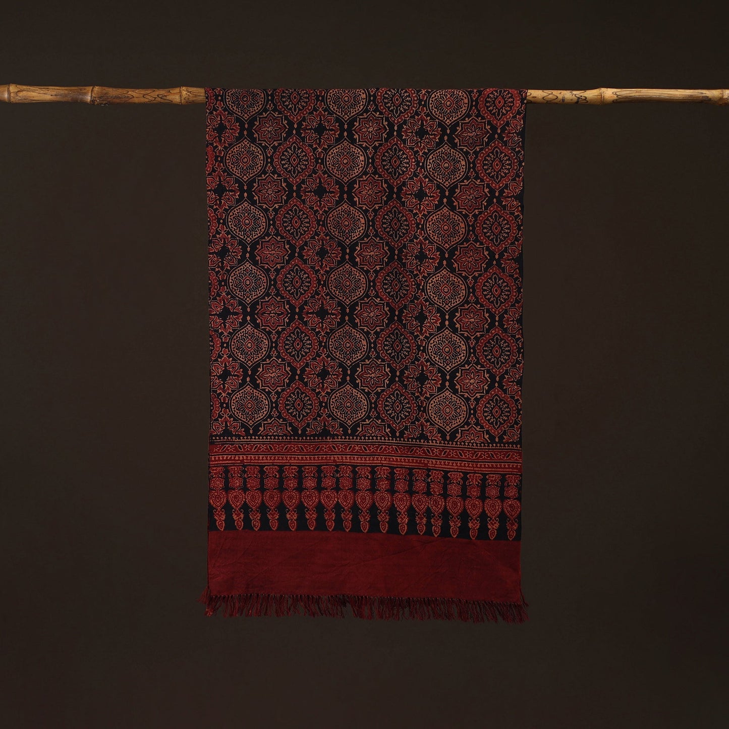 Kutch handwoven merino wool stole 09 - handcrafted