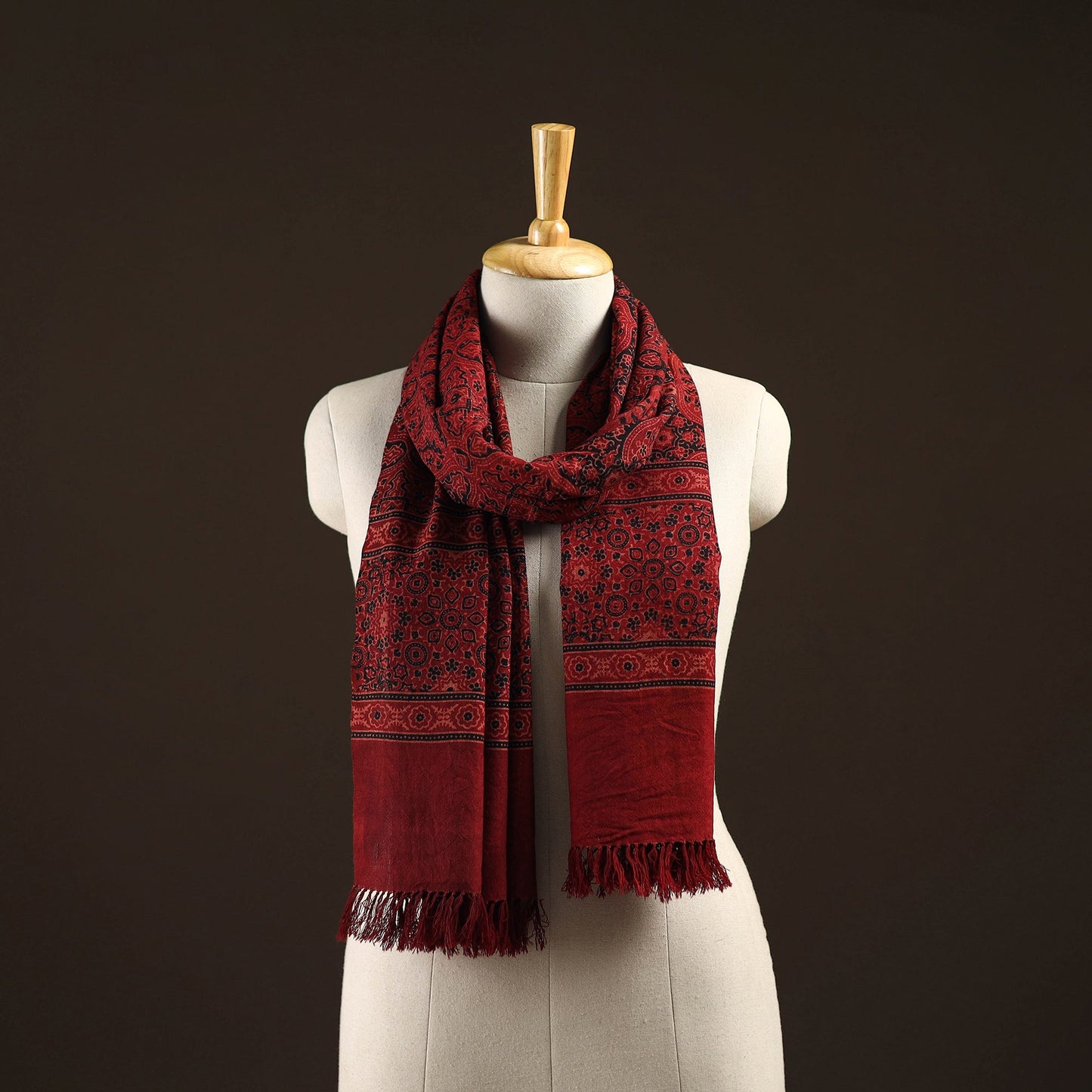 Kutch handwoven merino wool stole 13 - handcrafted