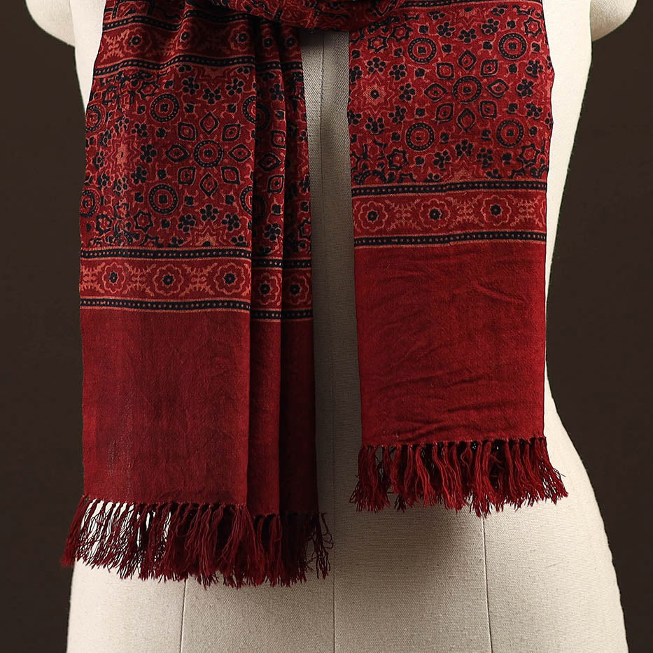 Kutch handwoven merino wool stole 13 - handcrafted