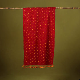 Kutch handwoven merino wool tie-dye bandhani stole 15