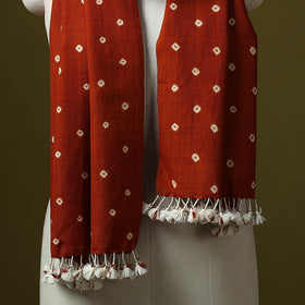 Kutch handwoven merino wool tie-dye bandhani stole 17