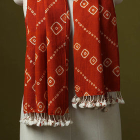 Kutch handwoven merino wool tie-dye bandhani stole 37