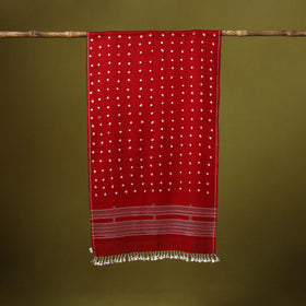 Kutch handwoven merino wool tie-dye bandhani stole 43