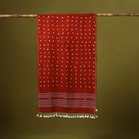 Kutch handwoven merino wool tie-dye bandhani stole 45