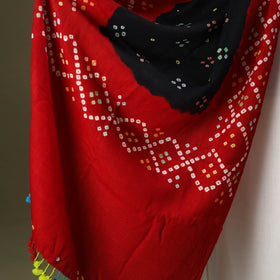  Kutch Handwoven Tie-Dye Wool Bandhani Stole