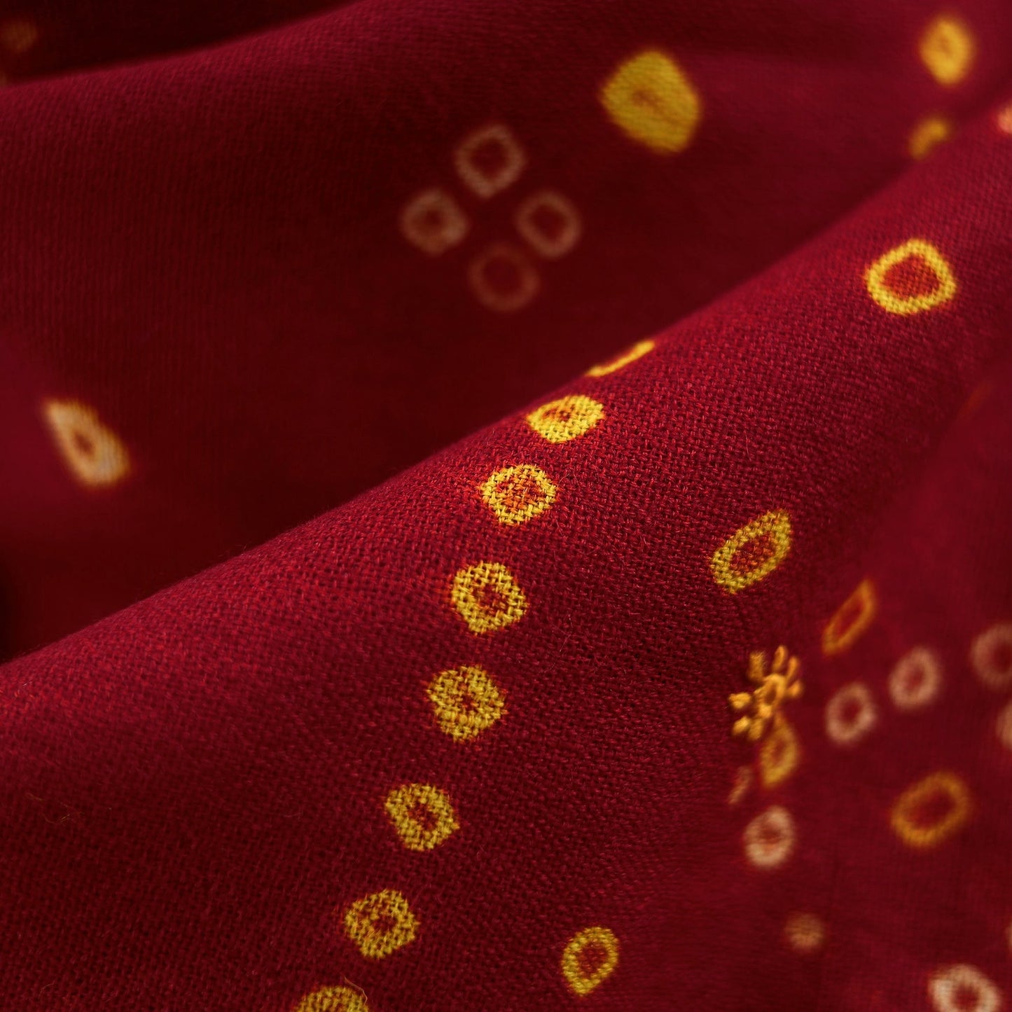 Kutch mirror work handwoven bandhani bagida merino wool