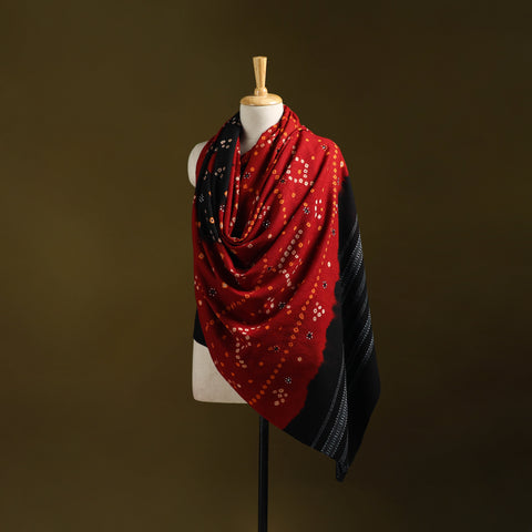 Kutch mirror work handwoven bandhani bagida merino wool