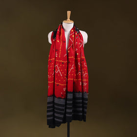 Kutch mirror work handwoven bandhani bagida merino wool