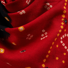 Kutch mirror work handwoven bandhani bagida merino wool