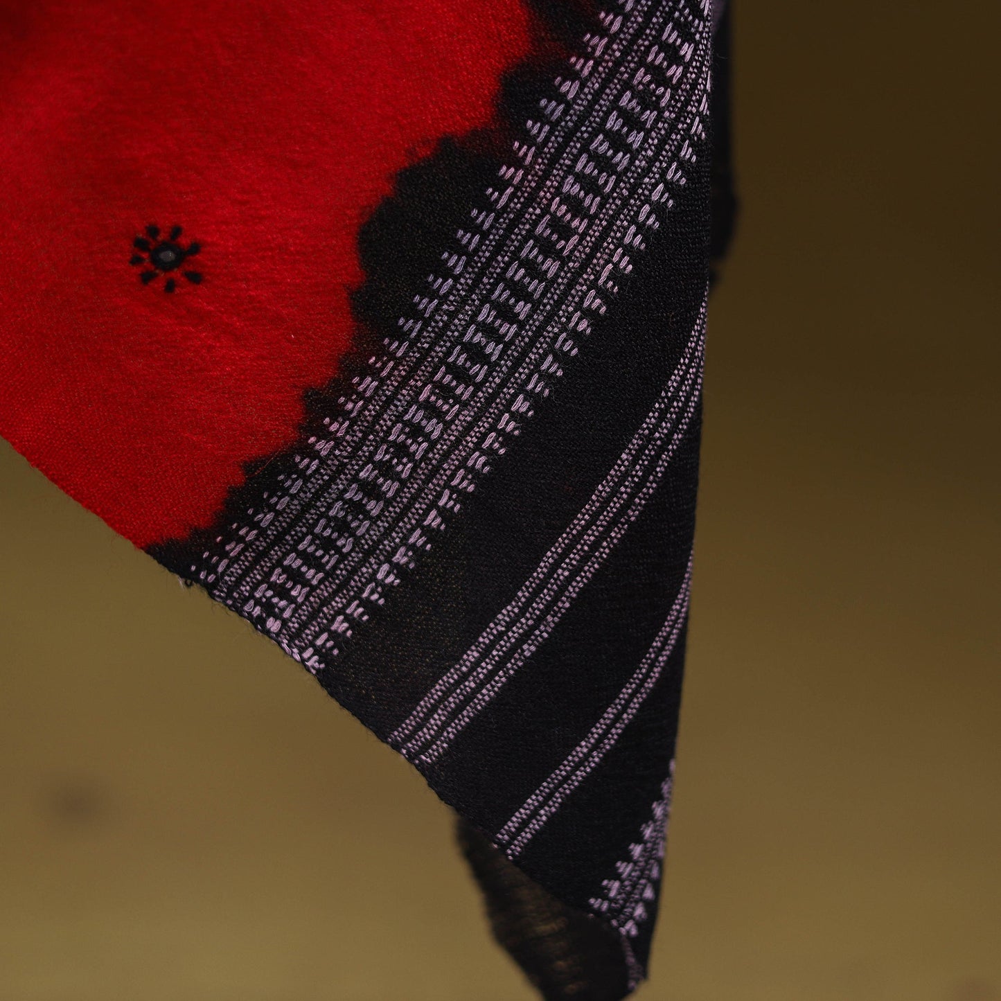 Kutch mirror work handwoven bandhani bagida merino wool