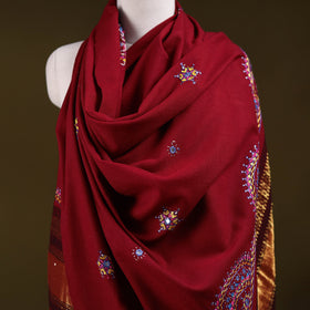 Red - kutch mirror work handwoven neran hand embroidery