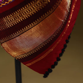 Red - kutch mirror work handwoven neran hand embroidery