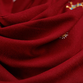 Red - kutch mirror work handwoven neran hand embroidery