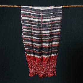 Kutch modal silk clamp dyed bandhani shibori stole 07