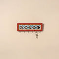 Kutch mud mirror work lippan art key holder (4 x 12 in) 17