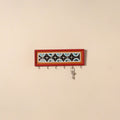 Kutch mud mirror work lippan art key holder (4 x 12 in) 21