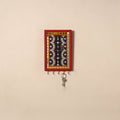 Kutch mud mirror work lippan art key holder (9 x 6 in) 26