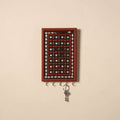 Kutch mud mirror work lippan art key holder (9 x 6 in) 42