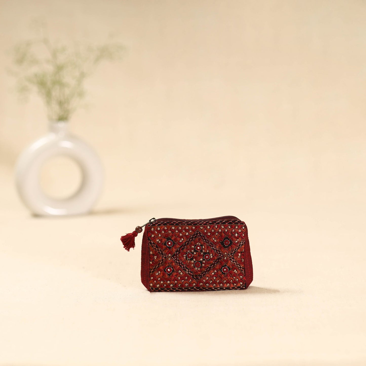 Kutch neran hand embroidered coin pouch 182 - handcrafted