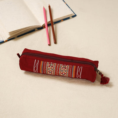 Kutch neran hand embroidered pencil pouch 235 - handcrafted