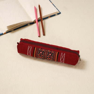 Kutch neran hand embroidered pencil pouch 243 - handcrafted