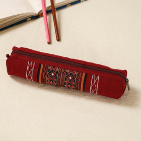 Kutch neran hand embroidered pencil pouch 243 - handcrafted