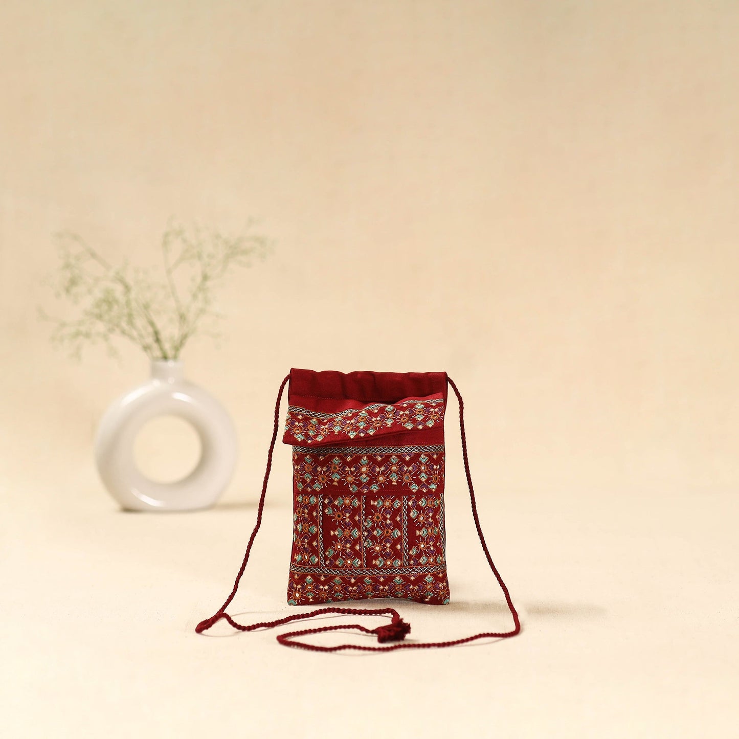 Kutch neran hand embroidered sling bag 245 - handcrafted