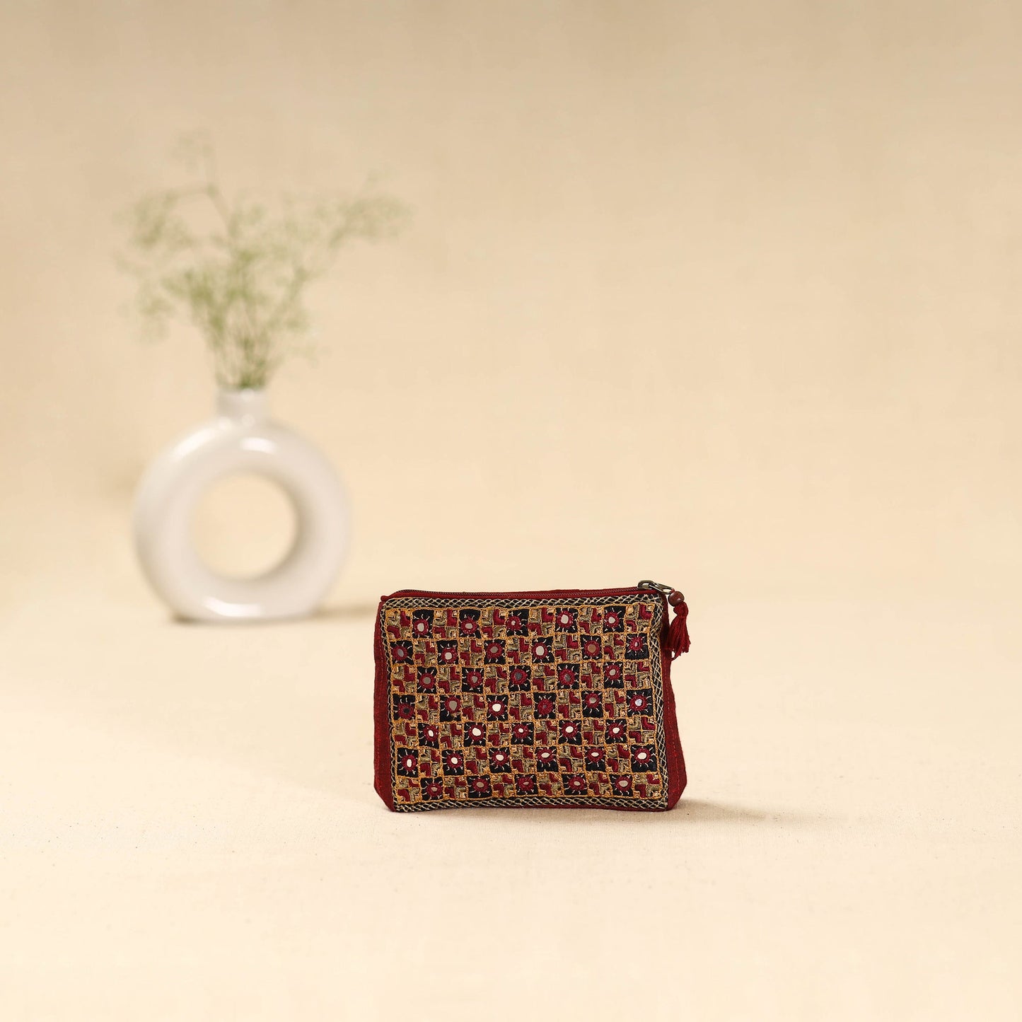 Kutch pakko neran hand embroidered cosmetic pouch 194