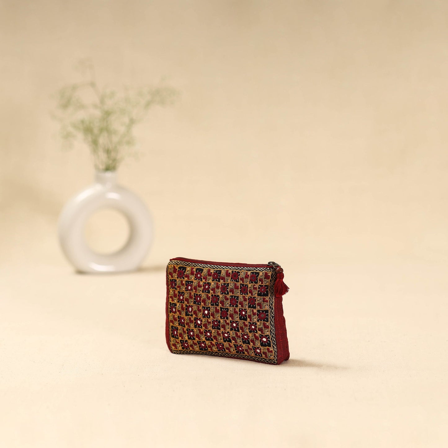 Kutch pakko neran hand embroidered cosmetic pouch 194