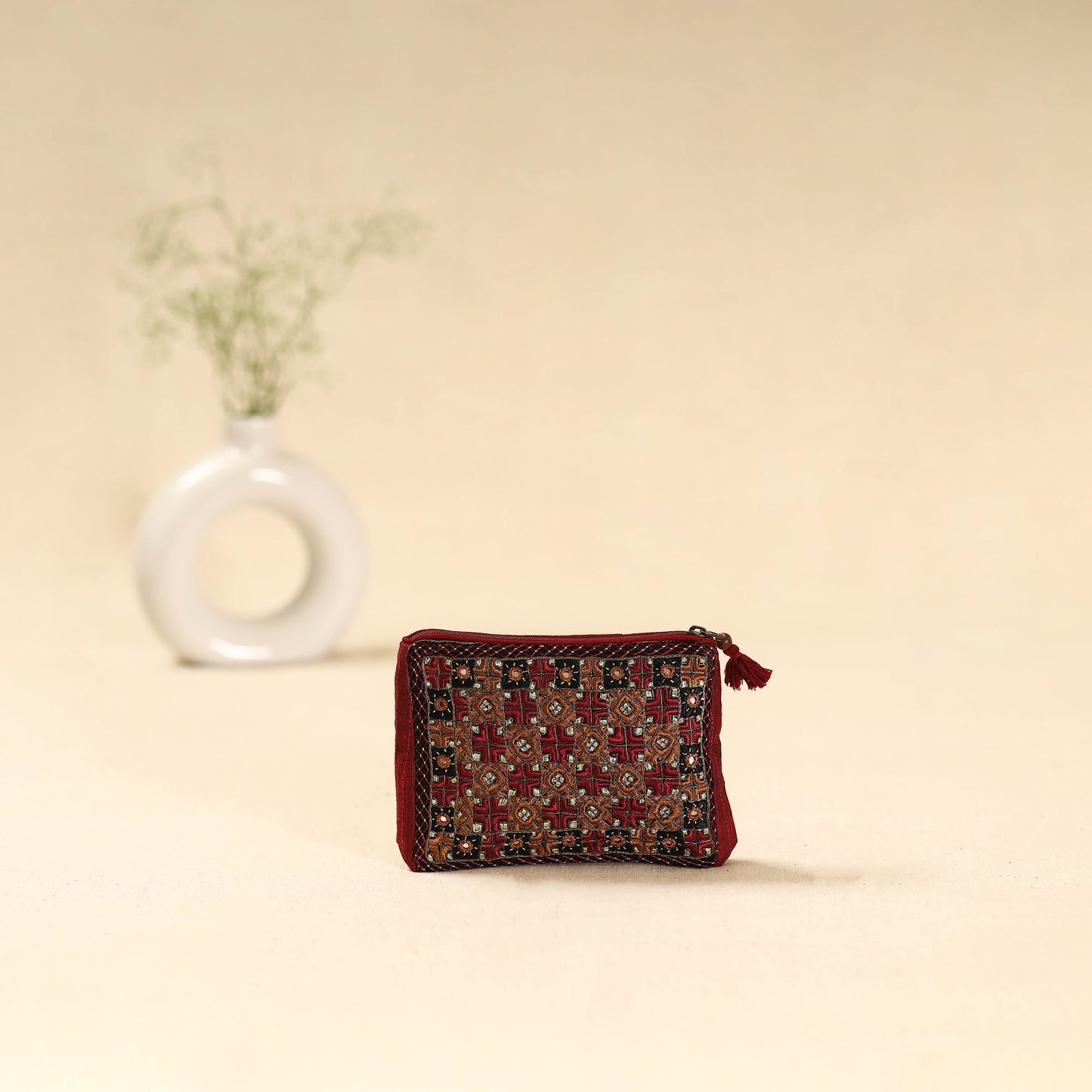 Kutch pakko neran hand embroidered cosmetic pouch 196