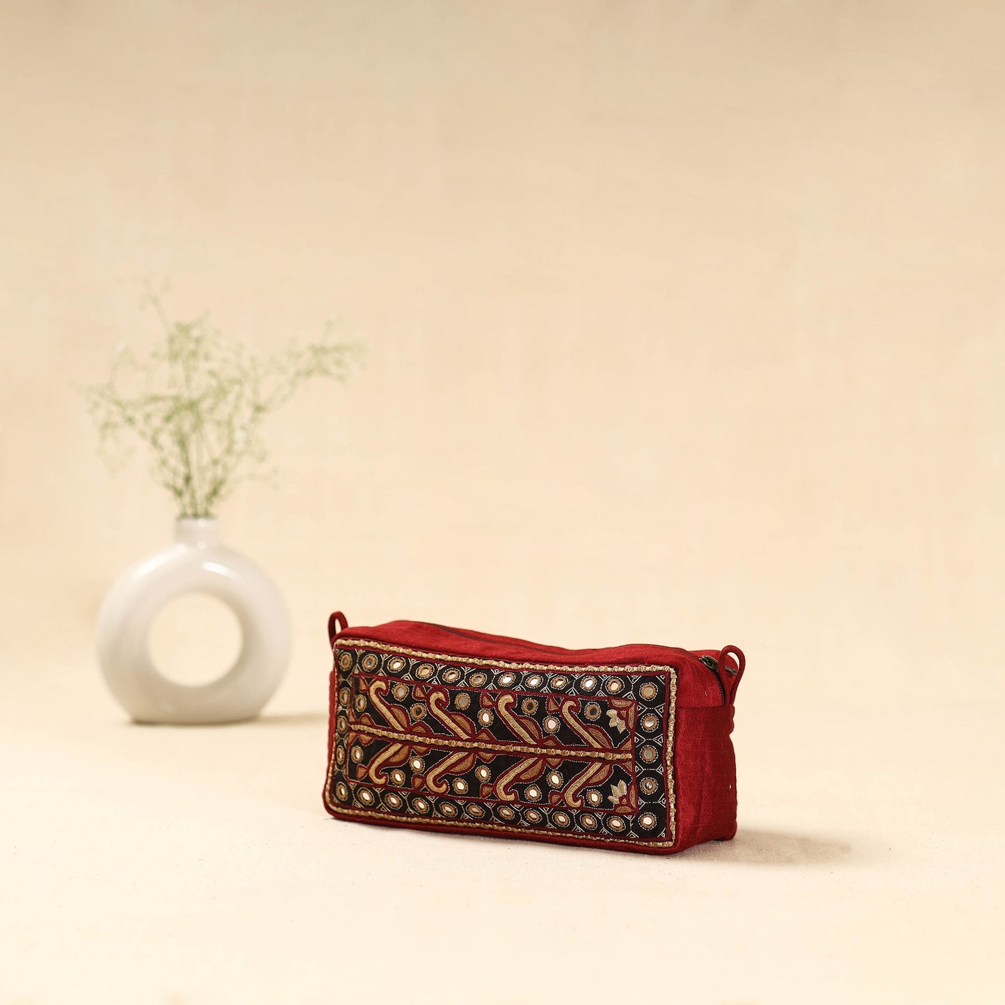 Kutch pakko neran hand embroidered travel pouch 252