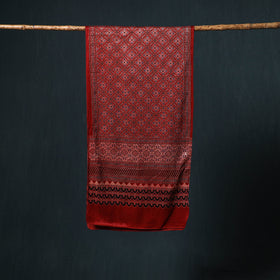 Kutch printed mashru silk stole 14 - handcrafted
