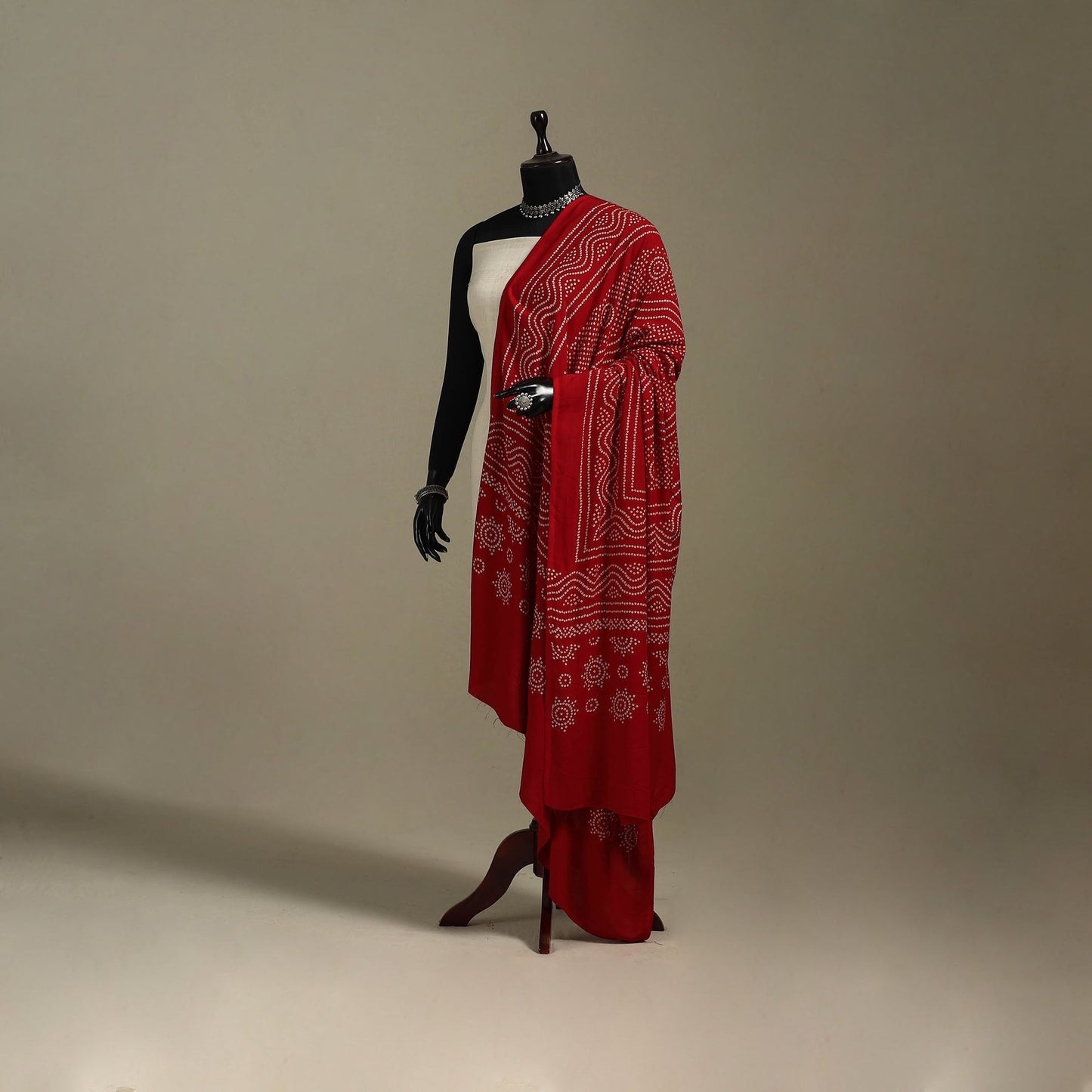 Kutch printed rayon dupatta 50 - handcrafted