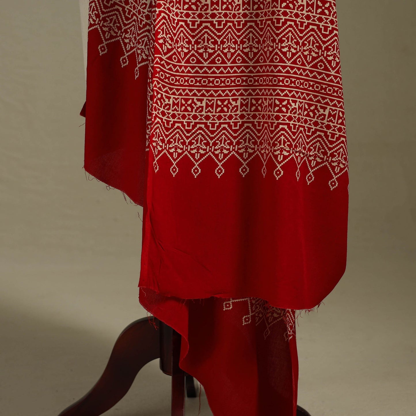 Kutch printed rayon dupatta 54 - handcrafted