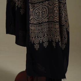 Kutch printed rayon dupatta 58 - handcrafted