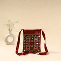 Kutch rabari hand embroidered sling bag 54 - handcrafted